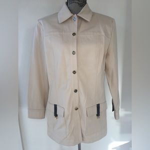 St. John Sport By Marie Gray Beige/Tan Blazer - Size Medium